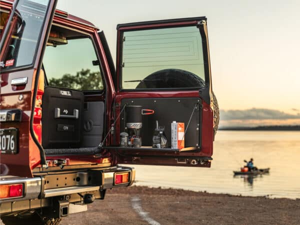 LC76 Rear Door Drop Down Table & Door Cards