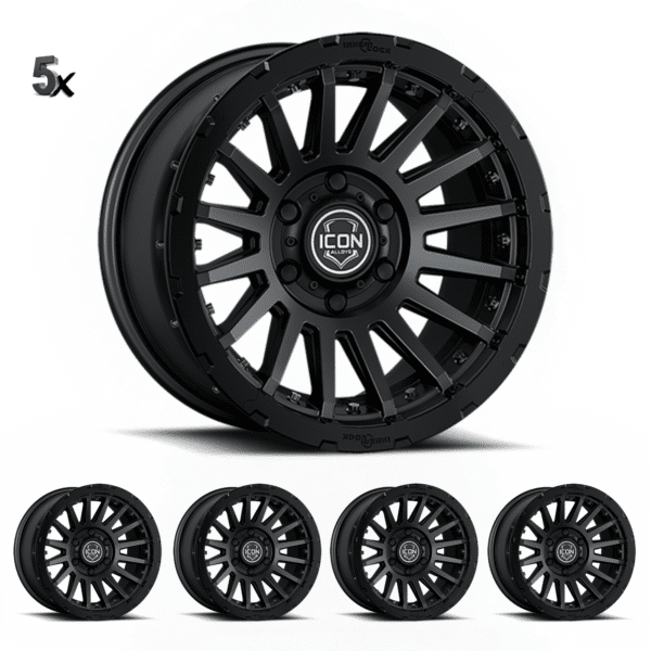 FJ/Prado/GX460/Hilux/Fortuner/4Runner/Pajero/Tacoma (17×8.5) 5x RECON PRO SATIN BLACK 6×5.5 +25 OFFSET