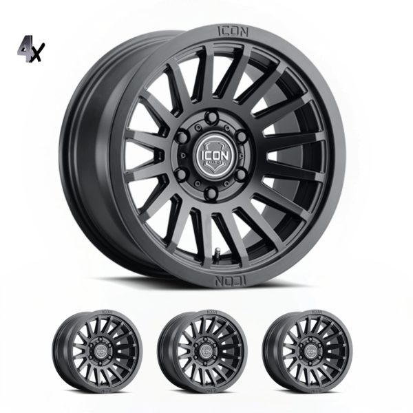 FJ/Prado/GX460/Hilux/Fortuner/4Runner/Pajero/Tacoma (17×8.5) 4x RECON SLX SATIN BLACK 6×5.5 +25 OFFSET