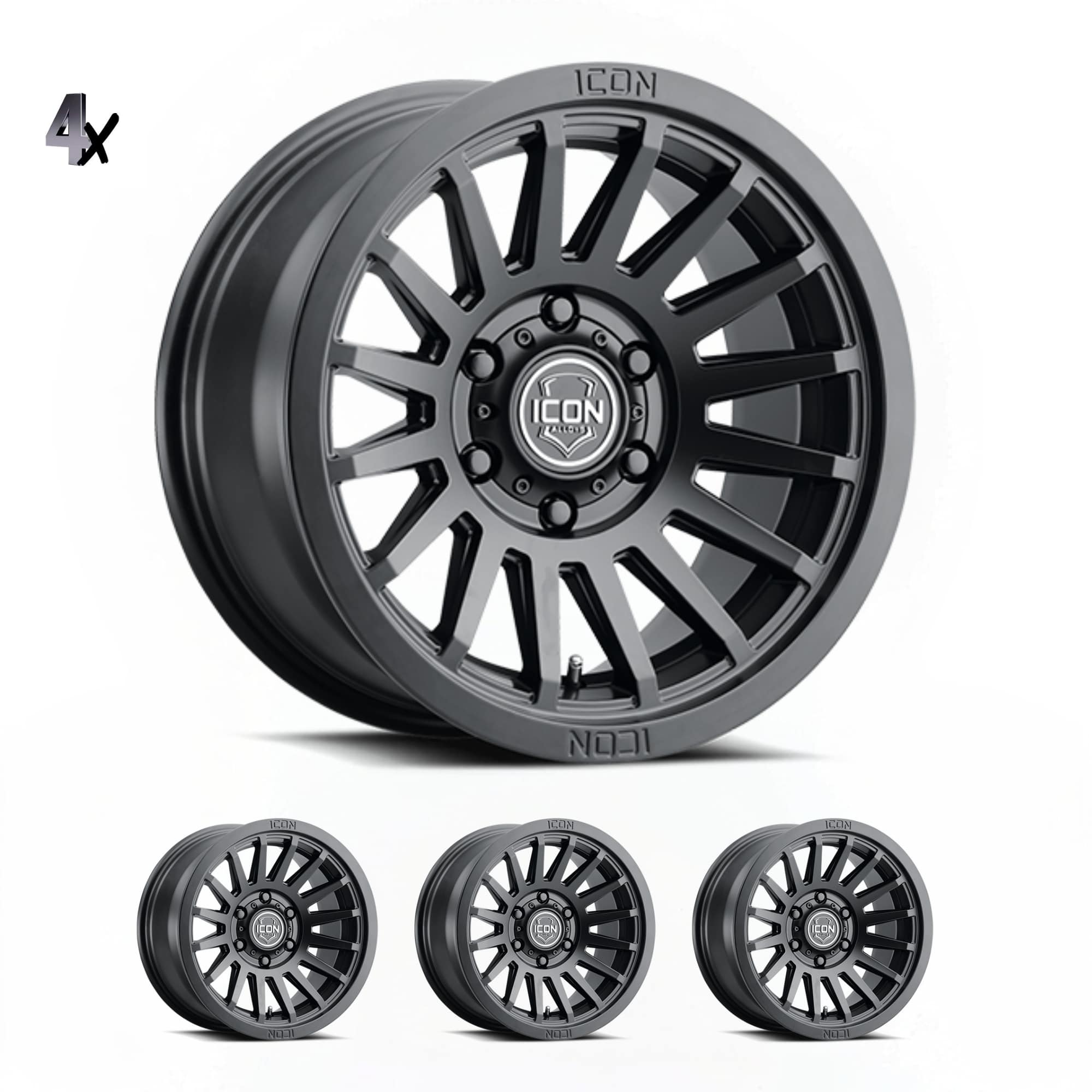 SILVERADO/SUBURBAN/SIERRA 1500 (17×8.5) 4x RECON SLX SATIN BLACK 6×5.5 (0 OFFSET)