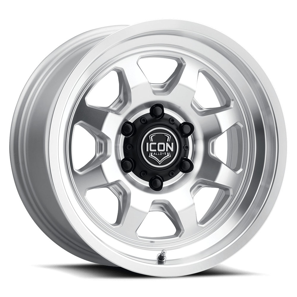 (17×8.5) 4x NUEVO SILVER MACHINED 6×5.5 (0 OFFSET)